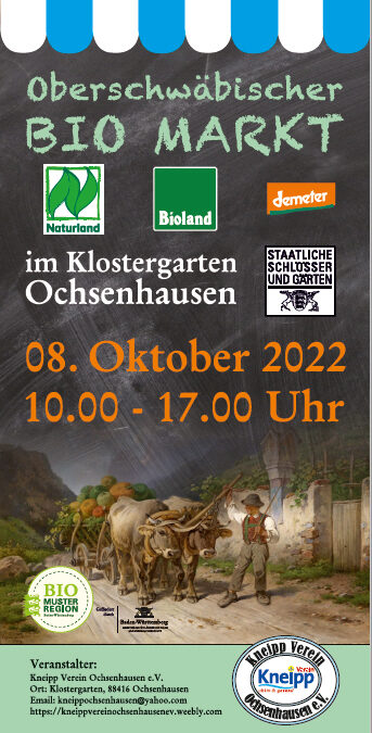 Oberschwäbischer Biomarkt am 08.10. in Ochsenhausen – BLAPF ist dabei