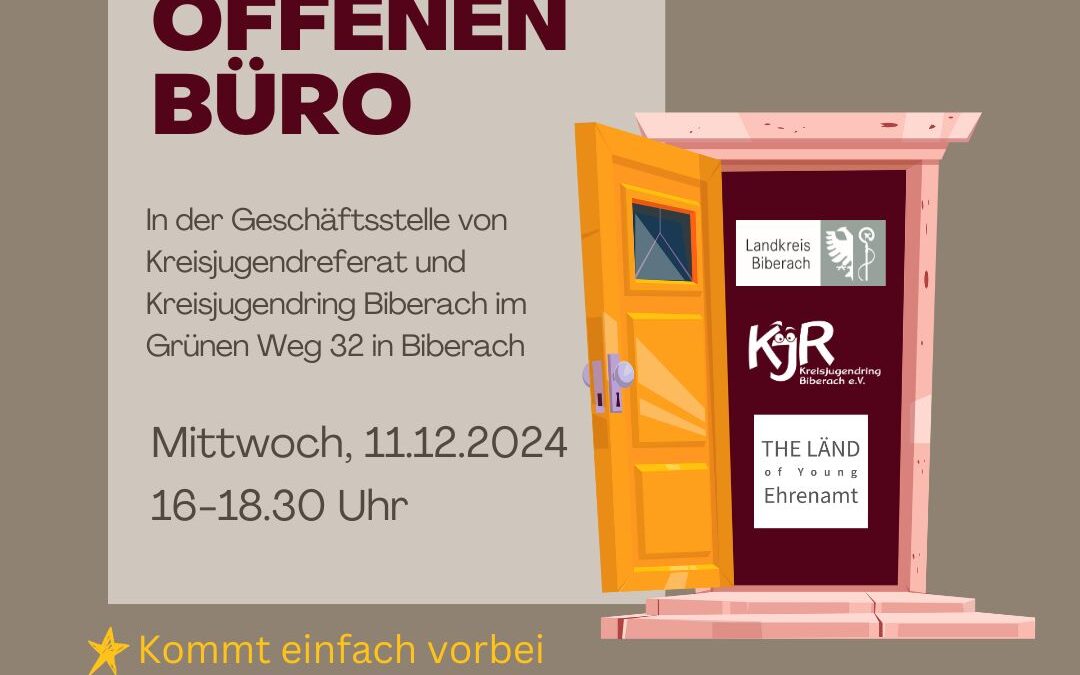 Herzliche Einladung zum offenen Büro am 11.12.2024