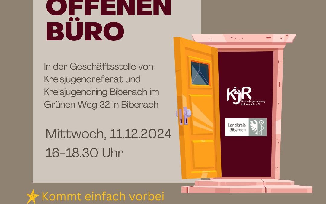 Herzliche Einladung zum offenen Büro am 11.12.2024